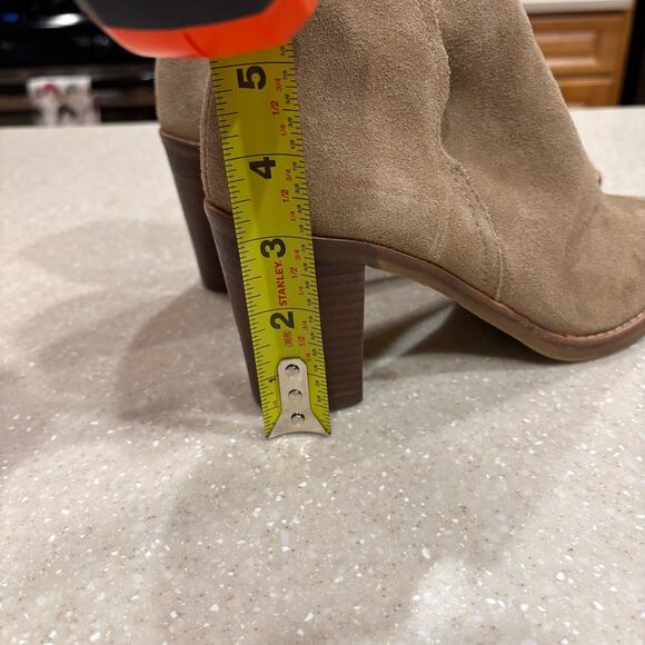 Dolce Vita Spade Women's Size 7.5 Brown Suede Western Heeled Chelsea Ankle Boots - Picture 8 of 8